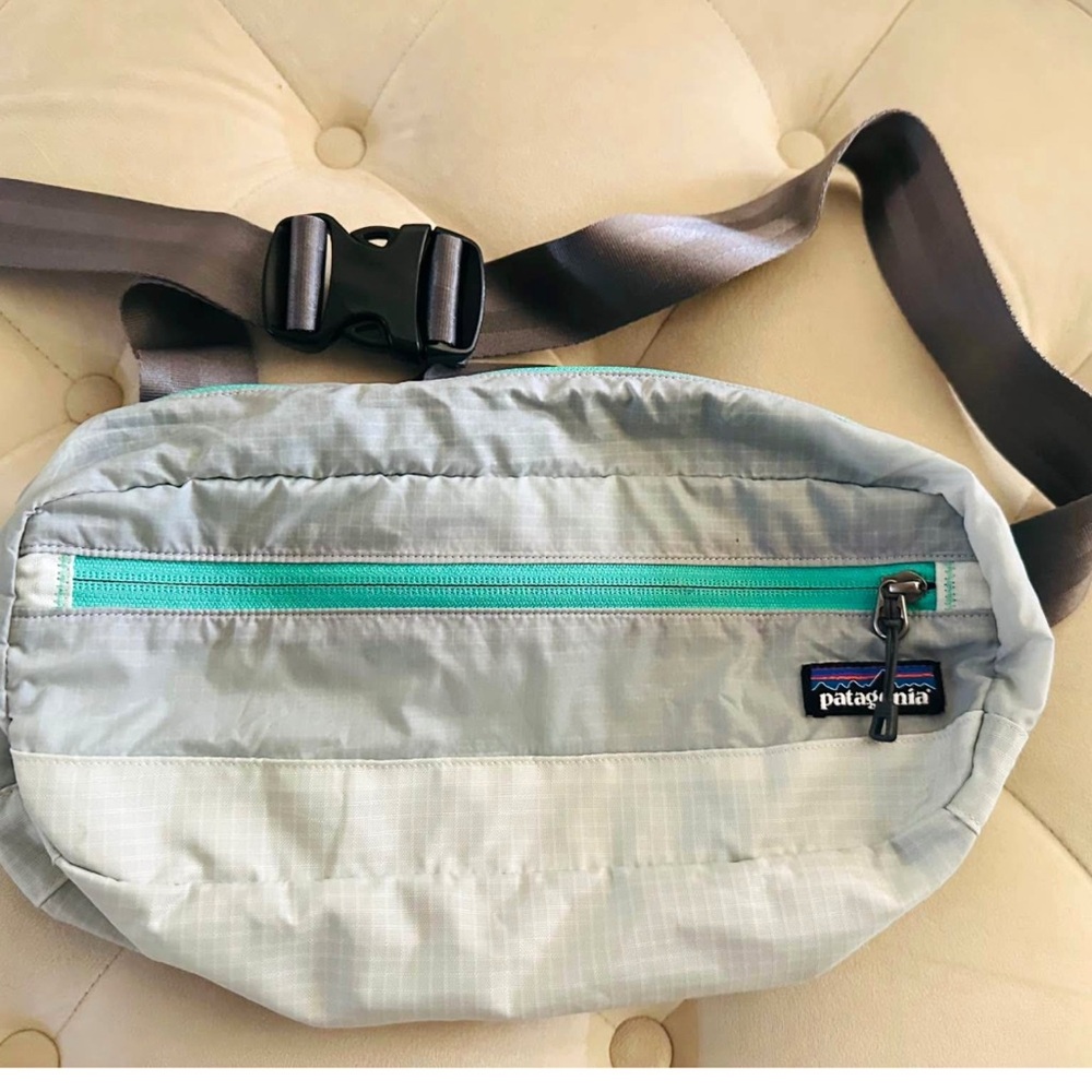 Patagonia Gray and Teal Hip Bag